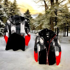 Men's Nike 6.0 Kampai Black & White Piano Akroe Snowboard Jacket Size Sm